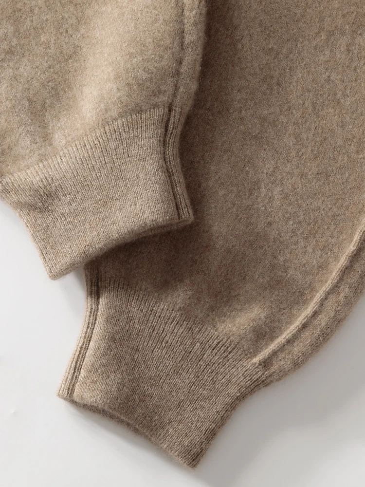 High Quality 100 Cashmere Kint Small Leg Pants Autumn Winter Men's Sweatpants Solid Casual Versatile Thick Ankle-Length Trousers