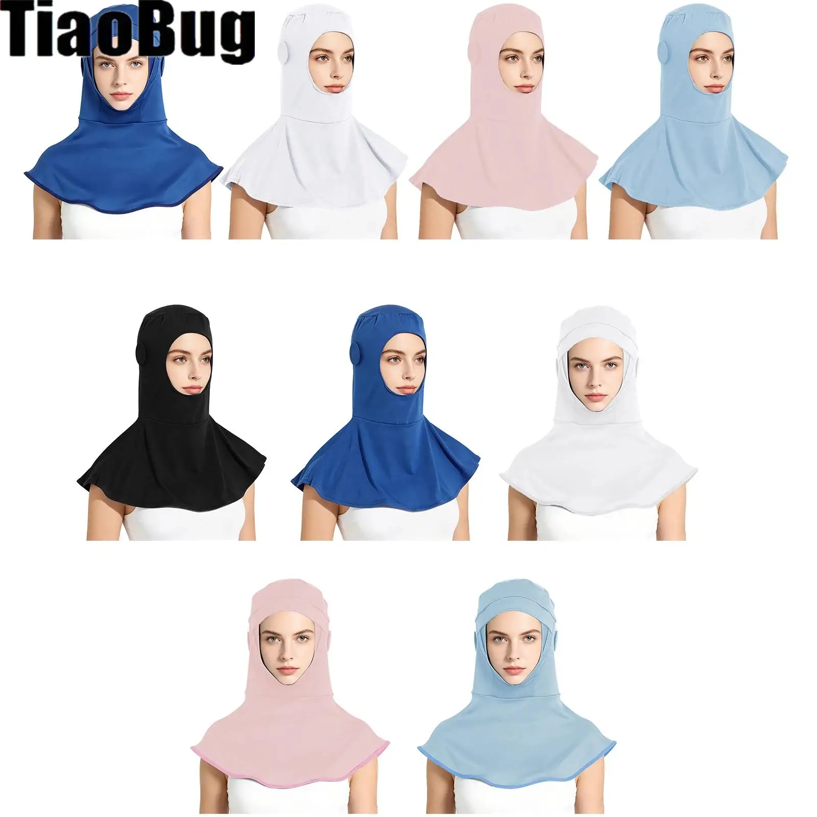 

Women Cape-style Head-covering Breathable Work Hat Dustproofed High Stretchy Cap Food Processing Work Caps