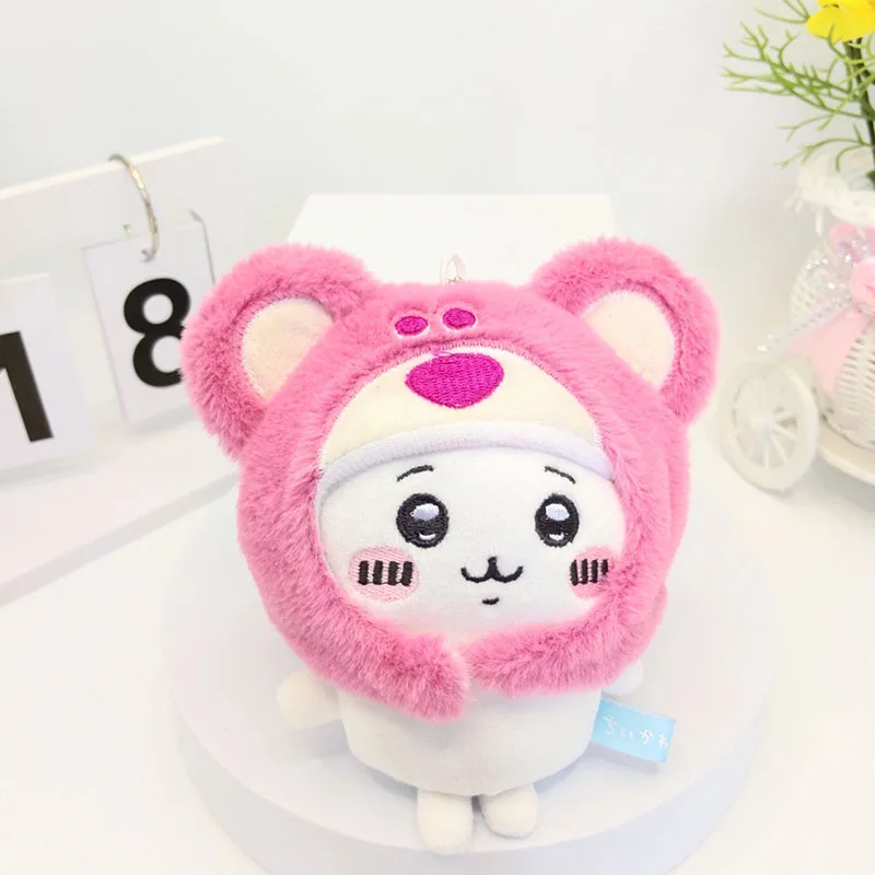 Nuovo Chiikawa Peluche Ciondolo Bambola Cross-dressing Sanrio Portachiavi Bambola Taiyaki Copricapo Auto-deprecatore Orso Portachiavi Ragazza Regalo