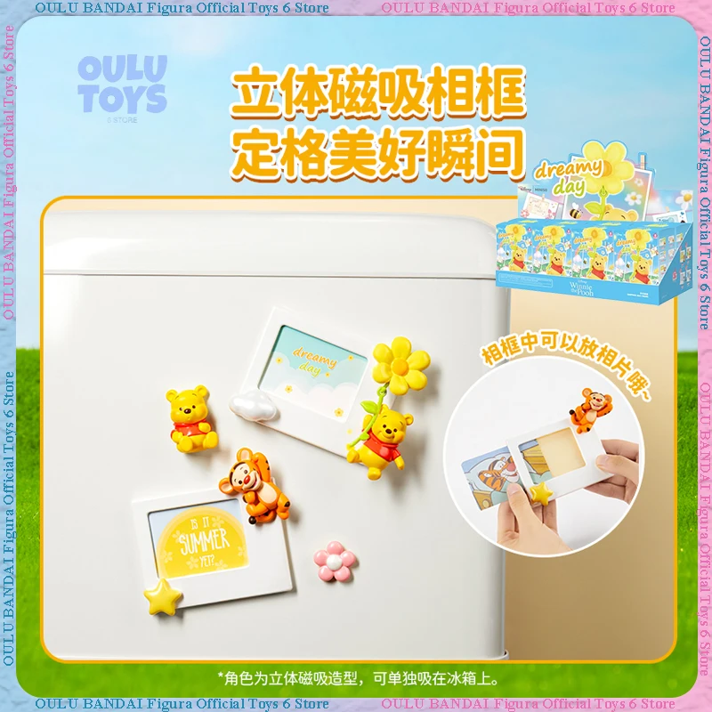 

Original Winnie The Pooh Mystery Box Polaroid Photo Frame Series Kawaii Cute Blind Box Refrigerator Sticker Girl Birthday Gift