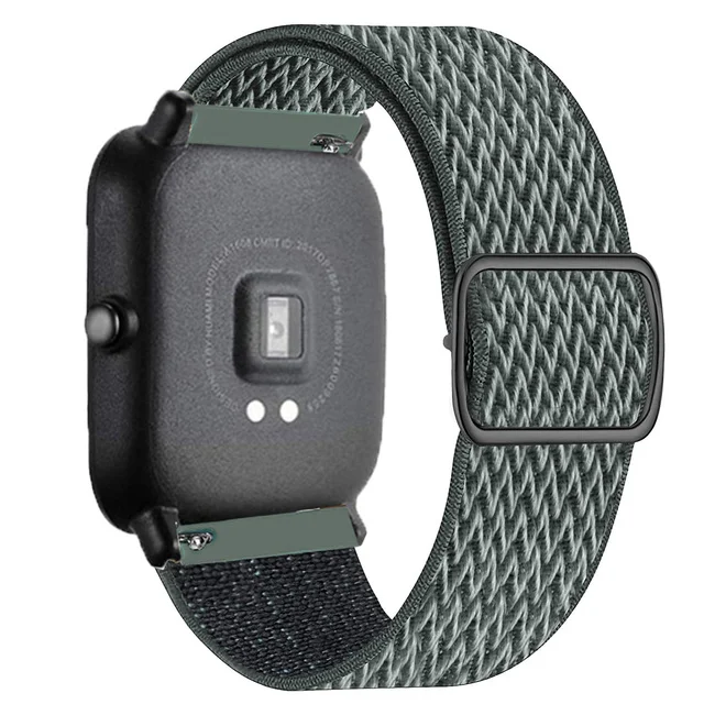 20mm/22mm Band für Amazfit GTS 4/2/GTS2 Mini/GTR/4/3/Pro/GTR2 Nylon-Elastik-Uhrenarmband Amazfit Bip 6 5/Active 2/Helio Armband