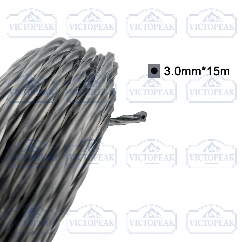 Garten Elektrowerkzeug Zubehör Gras Freischneider Teile Bicolor Twist 3,0 mm 15 m Trimmerfaden – Detail 6