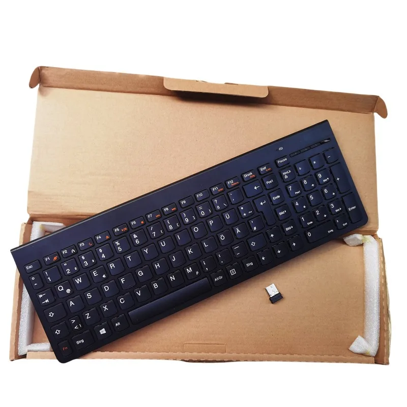 Teclado sem fio preto para Lenovo, layout alemão, SK-8861