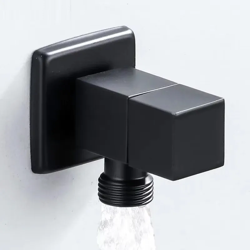 

Matte Black Brass Triangle valve Water control valve Chrome Copper triangle valve The tap water valve Sewer