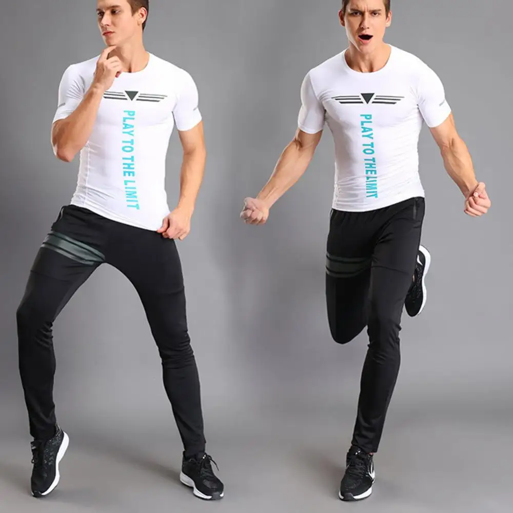 Joggers Pants Sweatpants Fitness Sports Pants Sports Long Sportswear Straight Breathable Men Leg Stretch Gym Training Pant