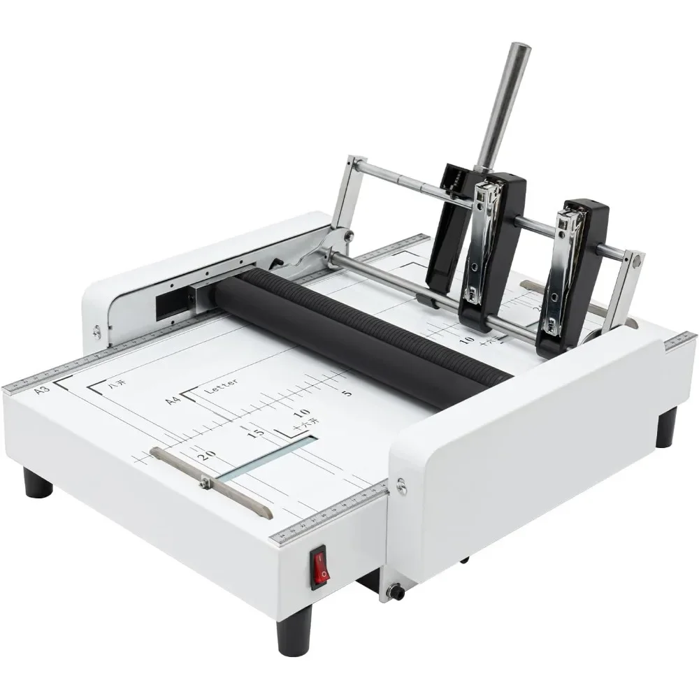 

A3 Booklet Folding Binding Machine, 60W 110V Paper Folding and Binding Machine 2 in 1 Function Multifunctional Paper Maker