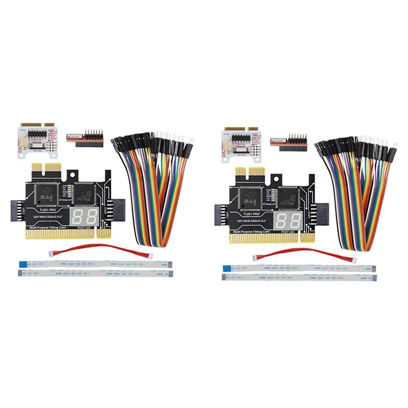 

2X TL631 Pro LPC-DEBUG Diagnostic Card+Expansion Card PCI PCI-E Mini PCI-E Motherboard Multifunction