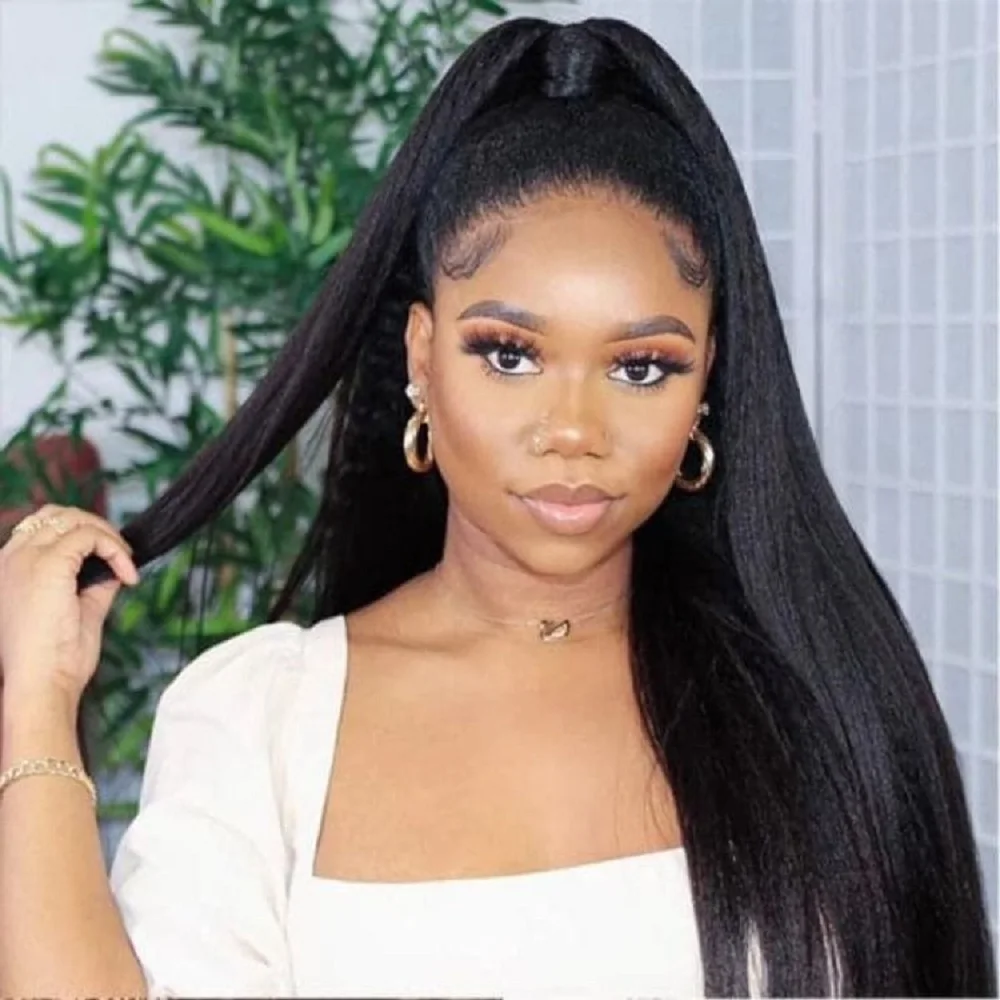 Straight hd lace frontal wig 13x6 Human Hair pre plucked Transparent Lace Wigs 40 inch Cheap Natural Brazilian Wigs For Women