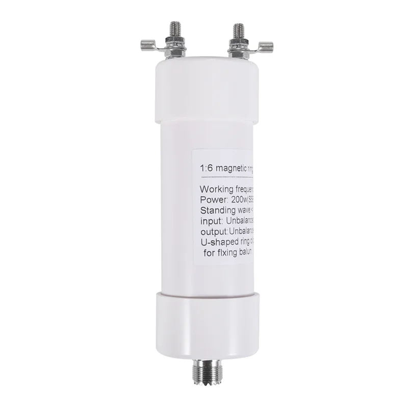 B92B-For Shortwave SSB AM FM Dipole/Windom Antenna Compatible 200W 1:6 Balun Converter 1-56Mhz Input 50Ω To 300Ω Output