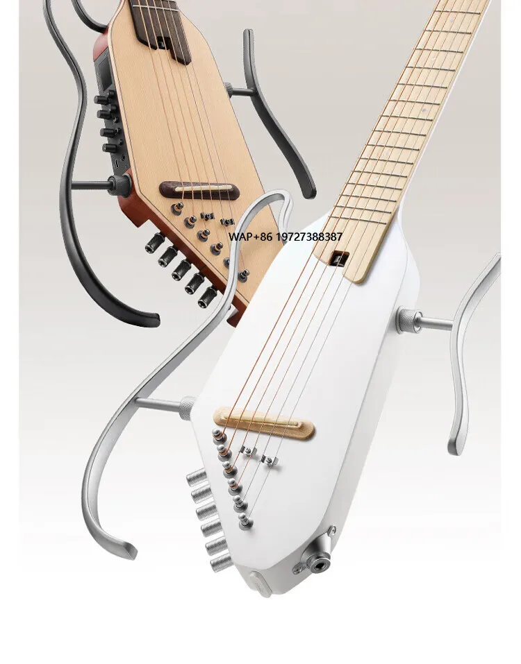 

HUSH-I PRO Smart Silent Народная гитара Портативная съемная складная кленовая задняя/боковая накладка из черного дерева