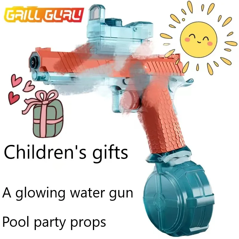 

BBQ Fire Extinguishing Electric Water Gun Silencer Water Gun Transparent Swimming Pool Party Children's Toy Gift for Children