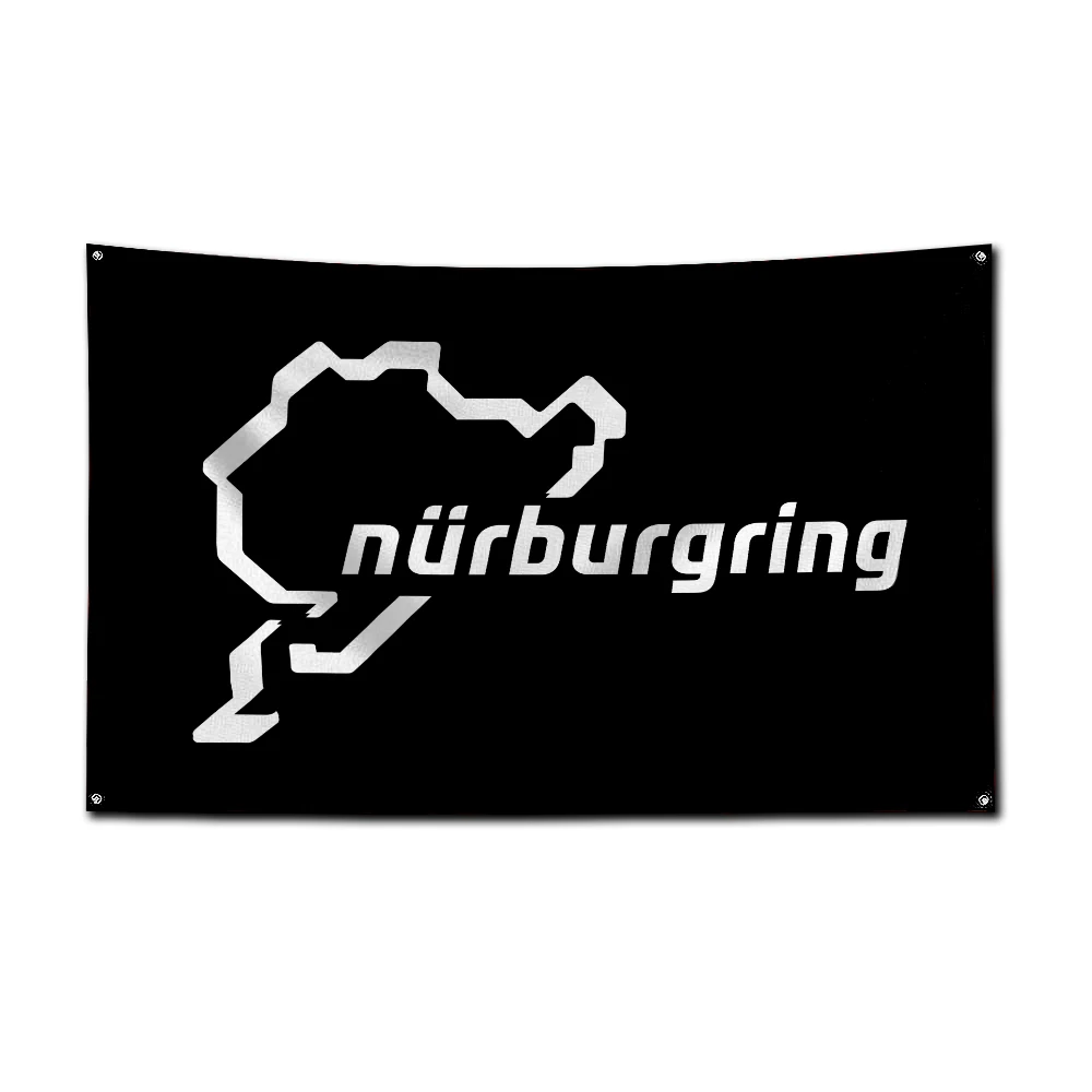 3x5 Ft Nurburgrings Flag Polyester Digital Printing Racing Car Banner For Garage or Out door Decoration