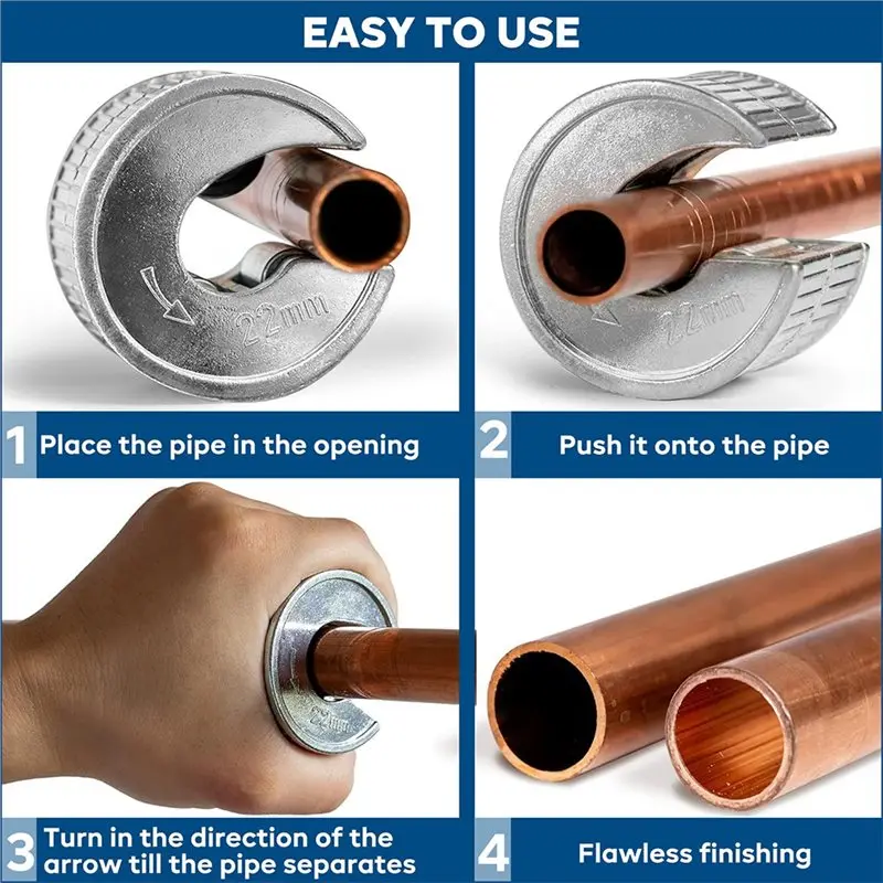 New Round Pipe Tube Cutter Aluminium Alloy Body Self Locking for Copper Tube Aluminium PVC Plastic Mini Round Pipe Cutter Tool