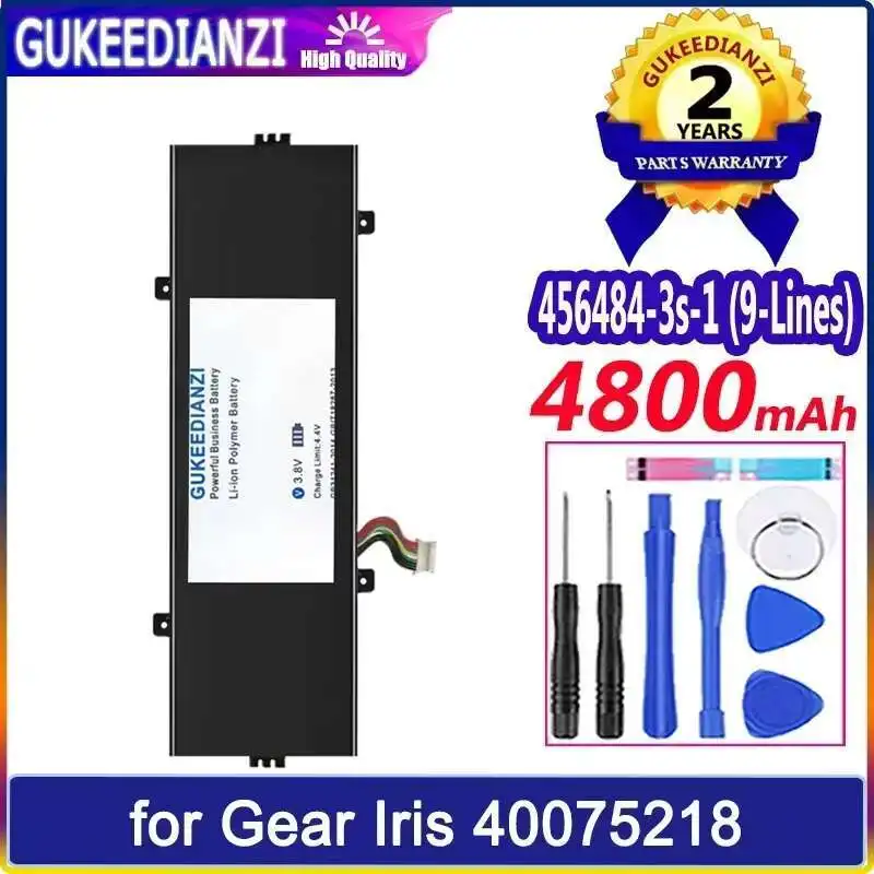 

Долговечный аккумулятор для ноутбука Gear Iris 40075218 456484-3S 456484-3S-1, 4800 мАч, 9 линий