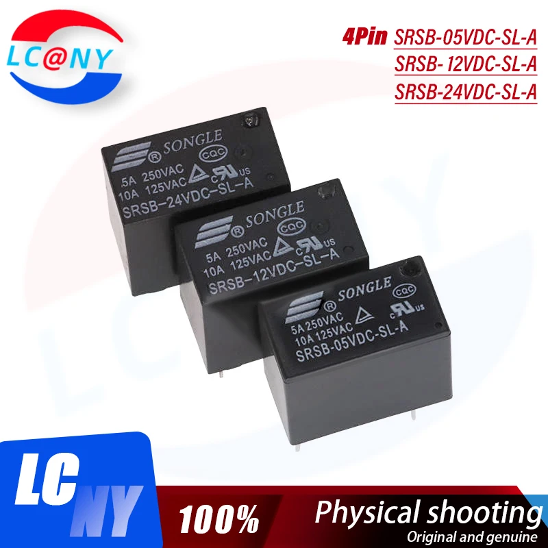 5pcs Relay SRSB-05VDC-SL-A SRSB-12VDC-SL-A SRSB-24VDC-SL-A 5V 12V 24V 4PIN Relays Relais New and Original