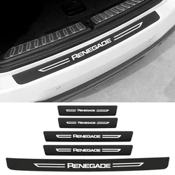 Car Door Threshold Tape Door Sill Protective Stickers for JEEP RENEGADE Logo Rear Trunk Door Bumper Scratch Guard Trim Accessory