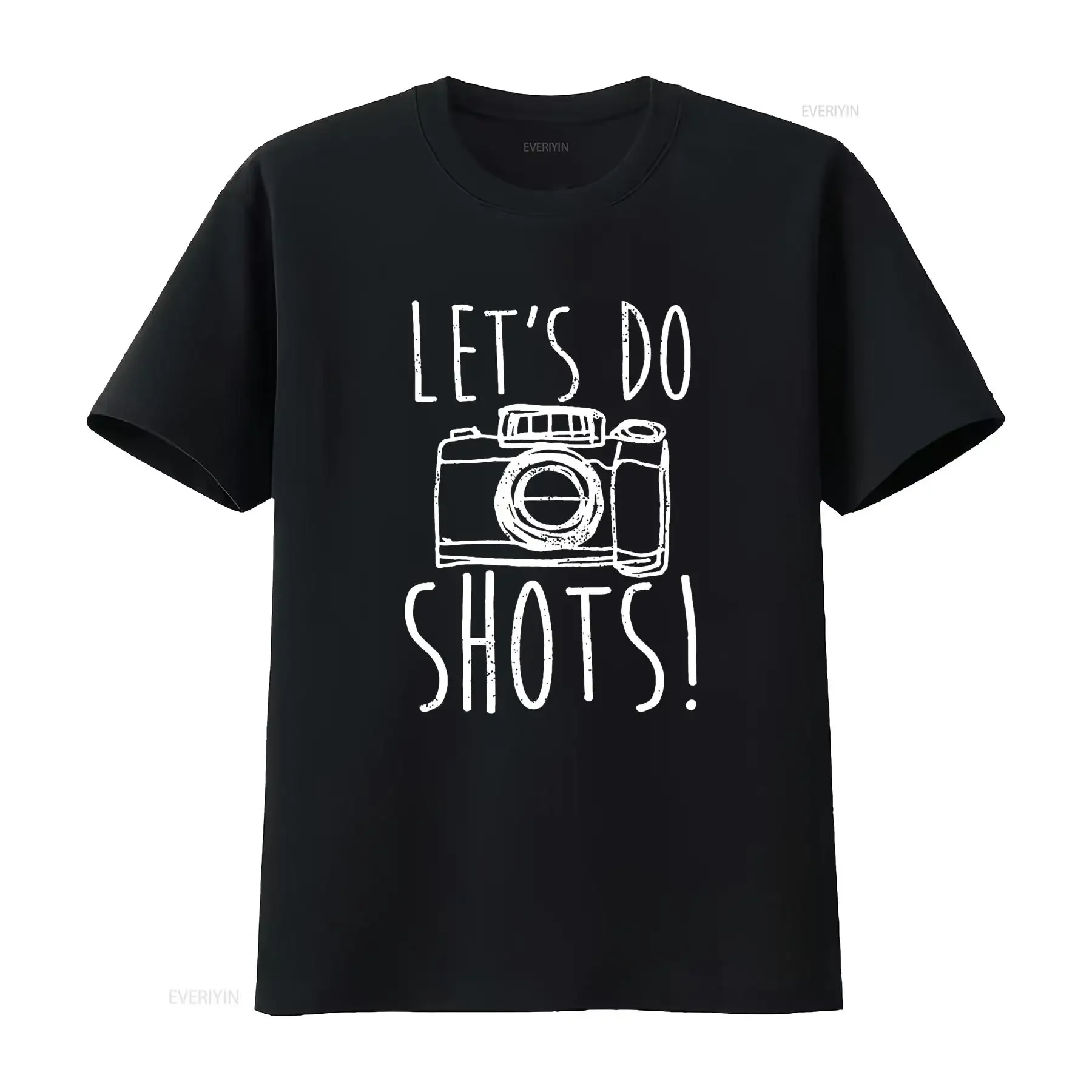 Photography T Shirt Let s Do Shots Funny Camera Photographer vintage Washed Versatile Casual Stretched Soft Breathable Slightly