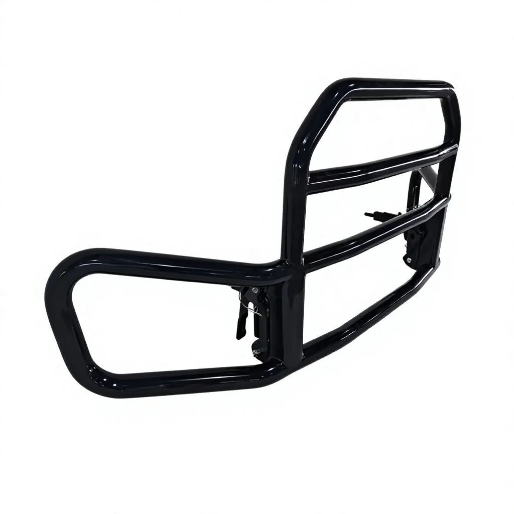 Heavy Duty Single Layer Deer Guard Front Bumper Grille Guard Bull Bar Compatible with  VNL 860 Semi Truck