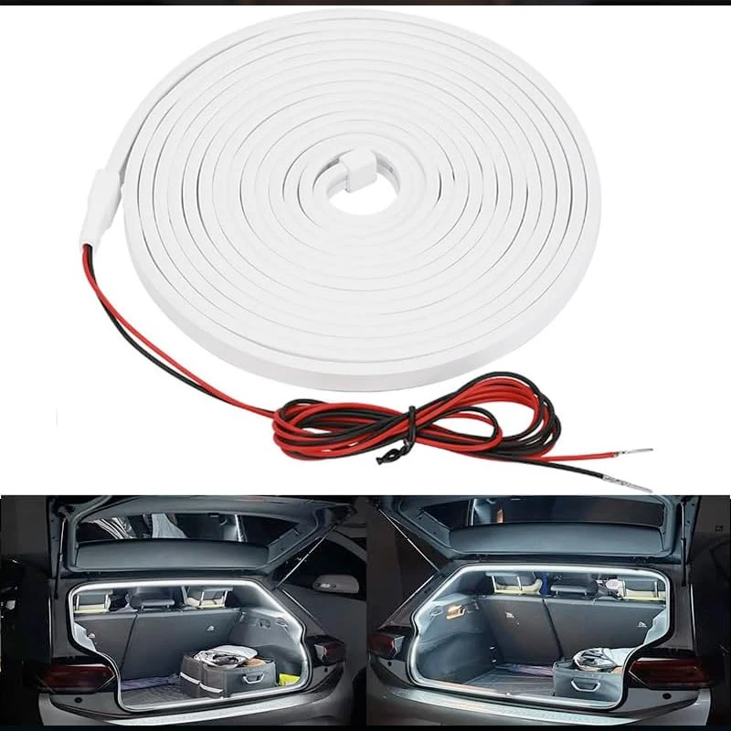 

Car LED Strip Lights 4M Waterproof Car Trunk Light Strip Silicone Flexible Cuttable Auto Interior Lamp Decoration Universal