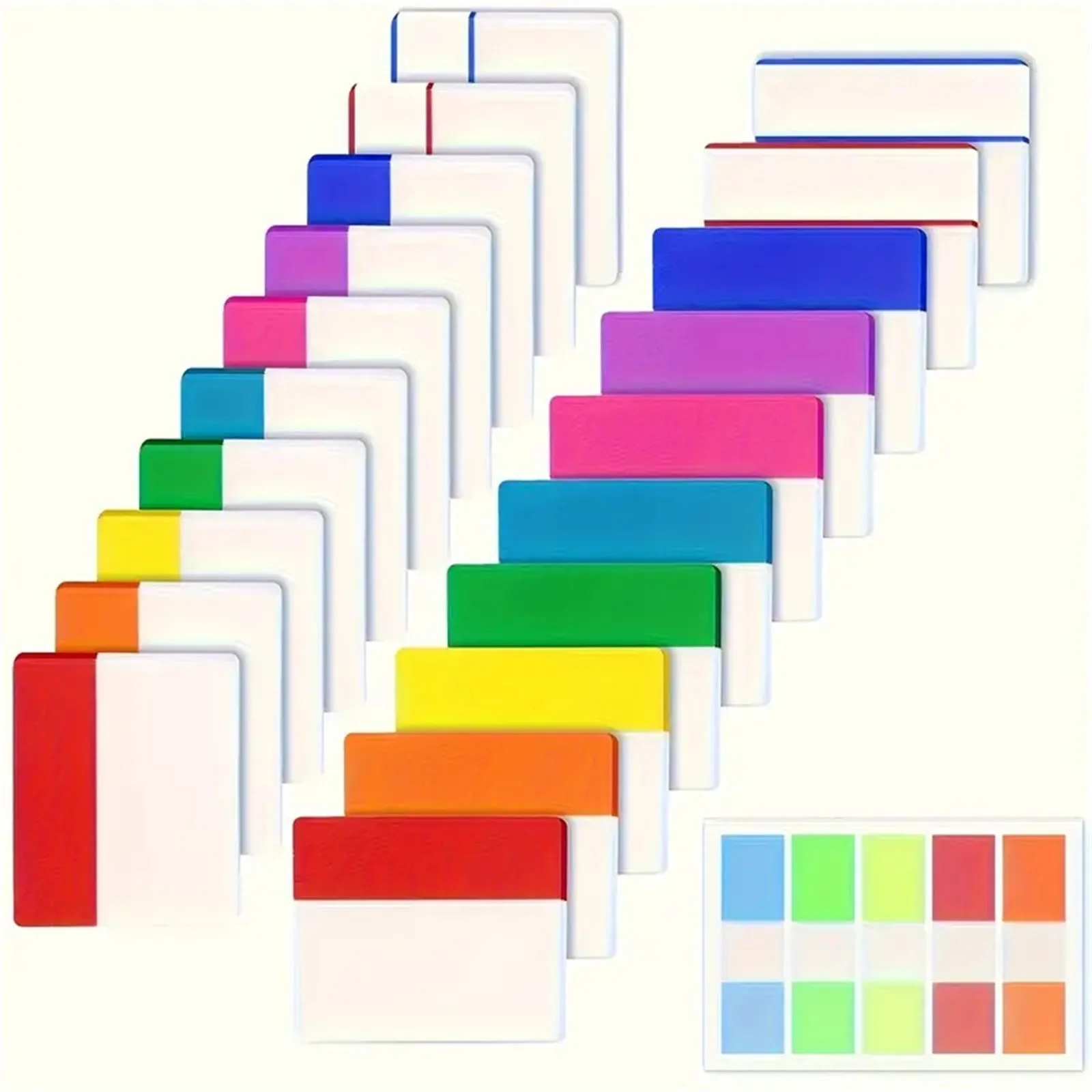Waterproof Write on Index Tabs Sticky Notes Strong Adhesive Semi Transparent Page Markers for Office School