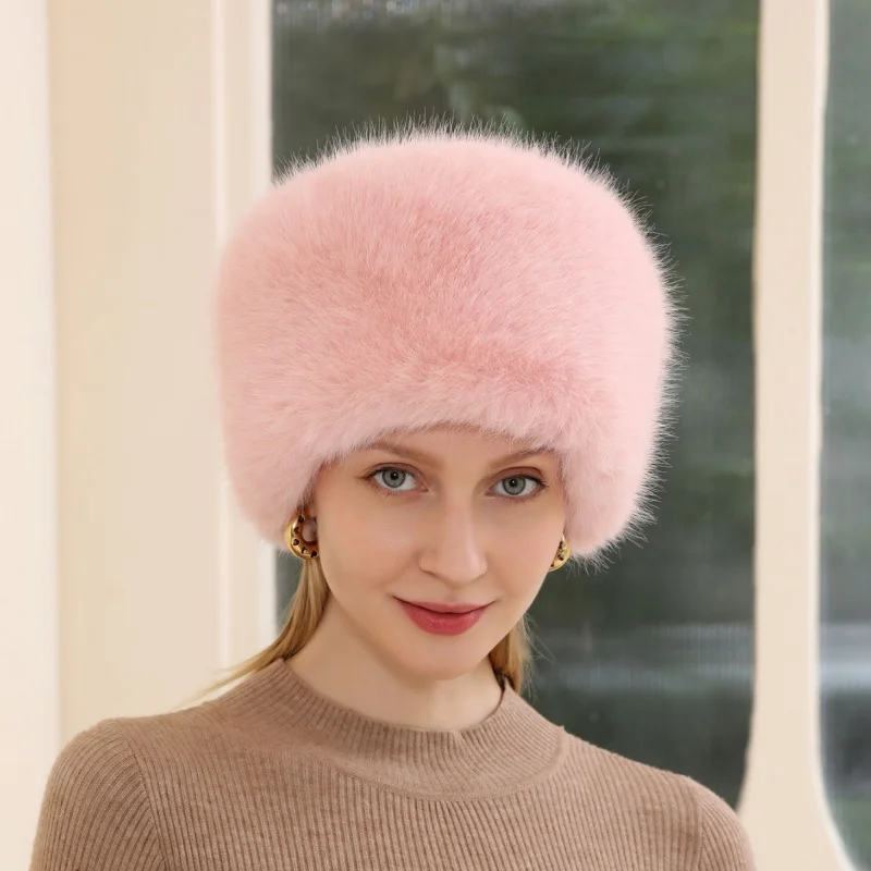  Fur Coat Women's Winter Warm Ear Protection Hat Trendy Korean Style Outdoor Prince Brand Premium Quality  Fur Jacket