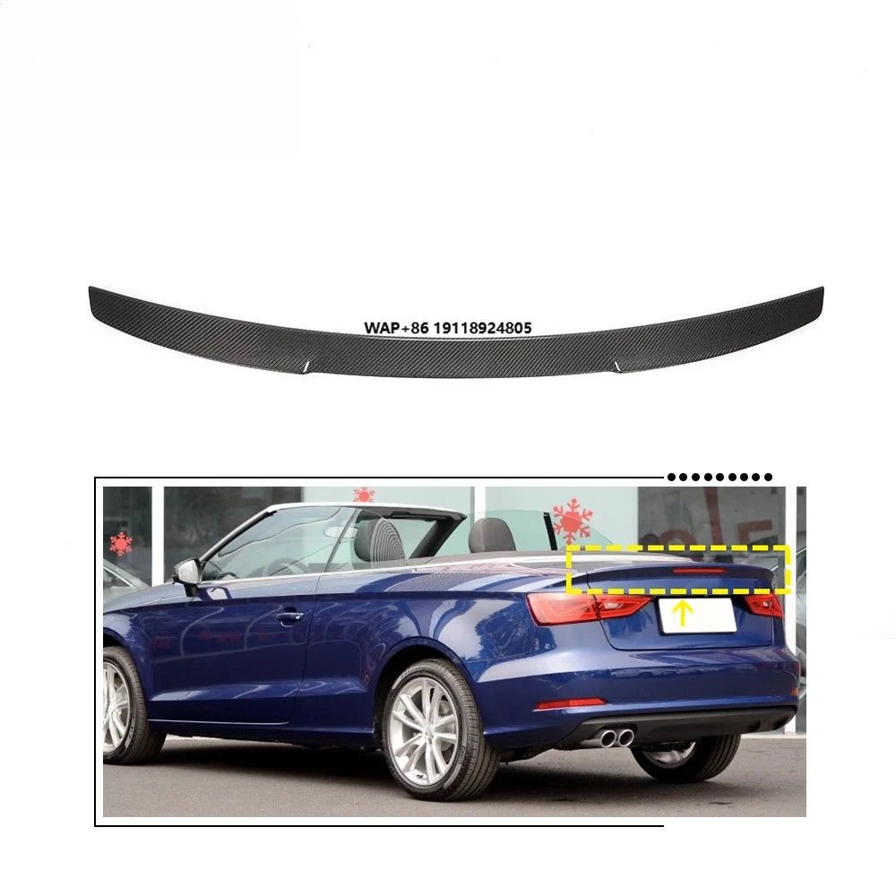 

Carbon Fiber Rear Trunk Spoiler for-Audi A3 Quattro S Line S3 Convertible 2-Door 2014-2019