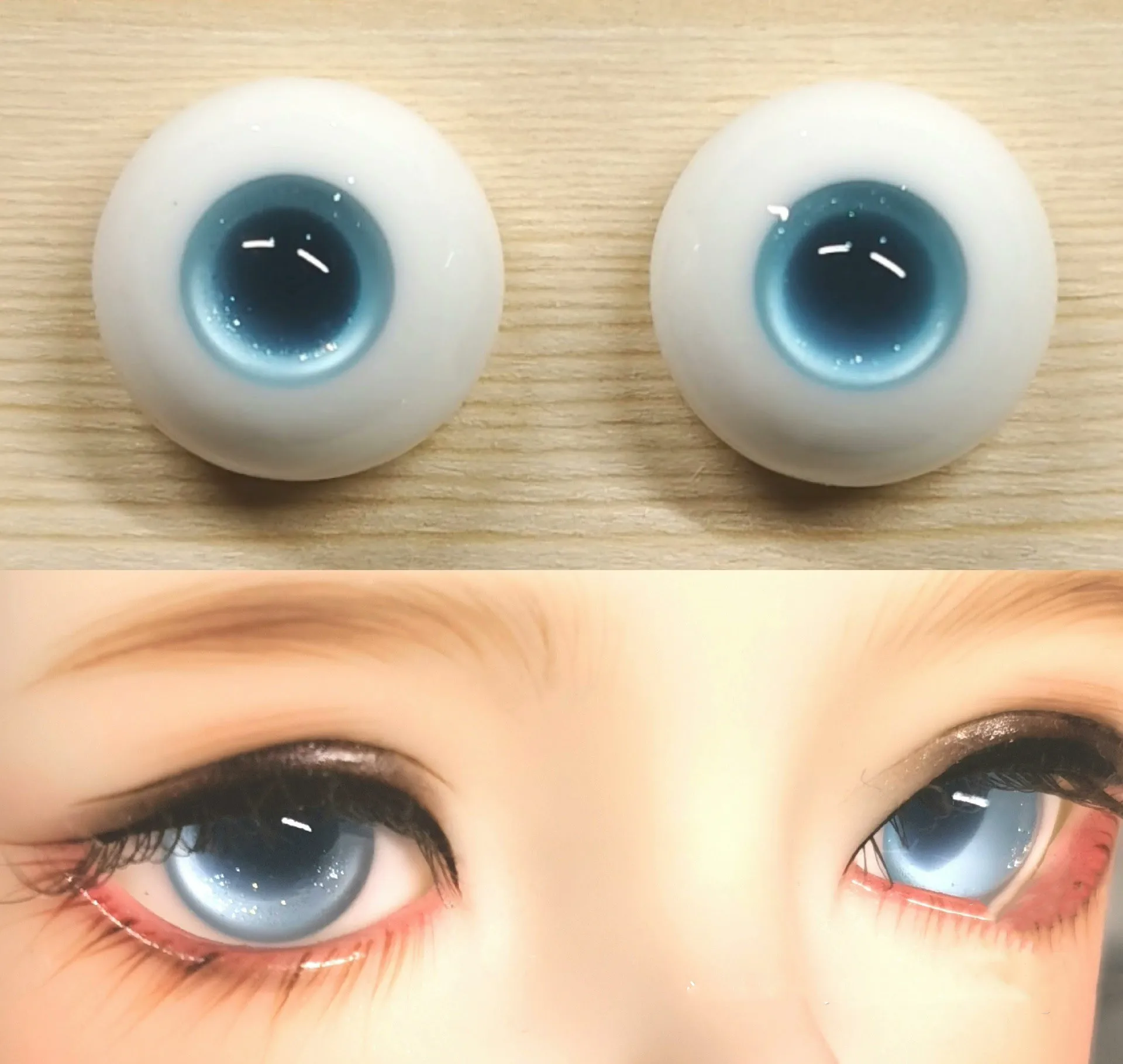 

Gypsum Resin Imitation Glass Eyes 14mm Night Sky Blue BJD SD Eyeballs