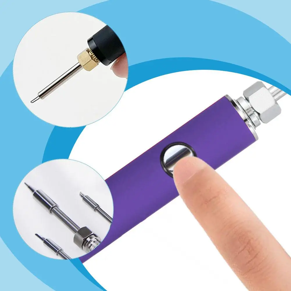 510 Thread Mini Soldering Iron Kit With Display Screen Adjustable Voltage 510 Connector Electronics Welding Tool Kit