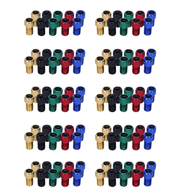 

ABLB-100Pcs Presta To Schrader Valve Adapter Converter Multicolor Bicycle Bike Tire Tube