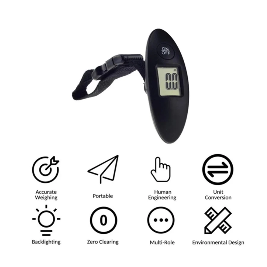 40kg/100g Portable Luggage Scale High Precision Travel Digital Hanging Scales With Webbing belt LCD Digital Electronic Luggage