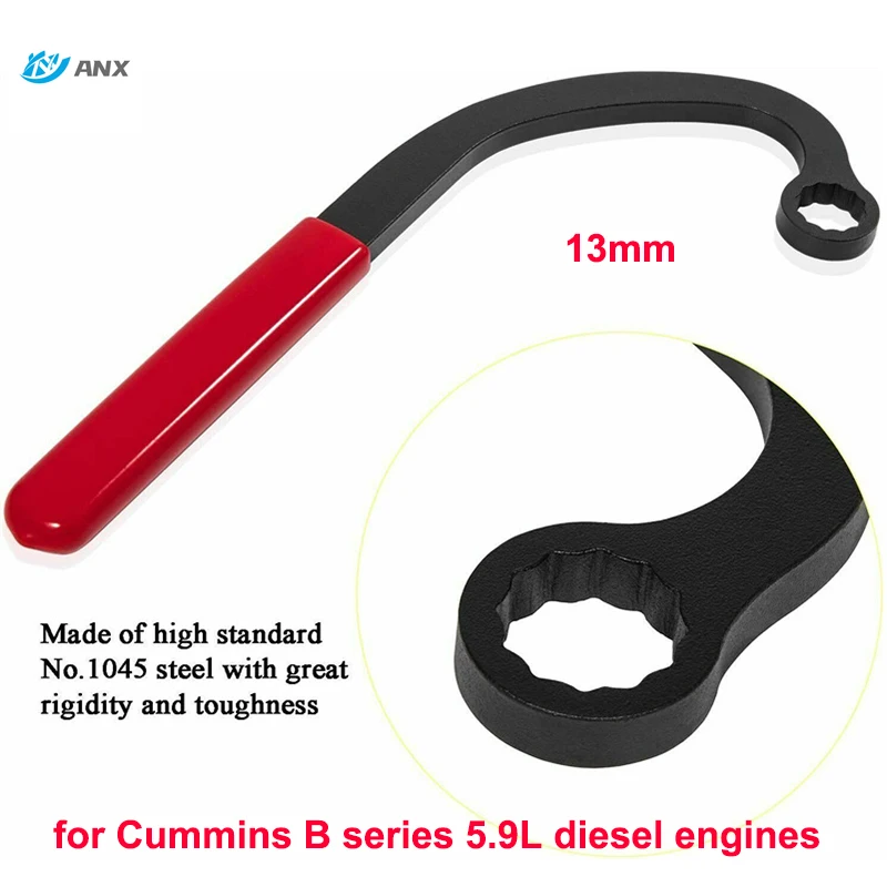 

ANX 13mm Injection Pump and Idle Lock Nut Wrench Tool for Cummins B Series 5.9L Diesel Engines for Dodge Trucks Handy Means 2023