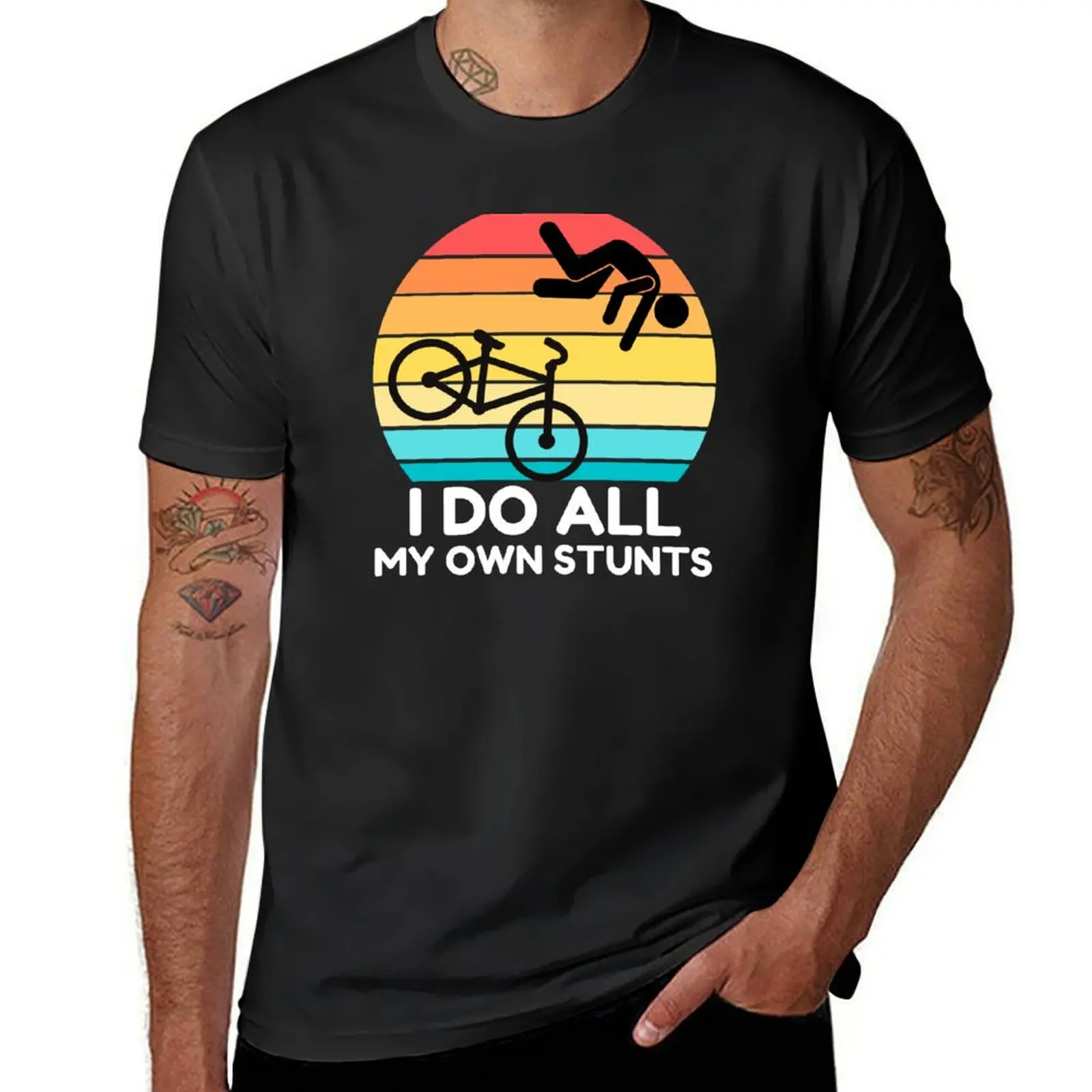 

I Do All My Own Stunts T-Shirt hippie clothes sweat T-shirts for men cotton