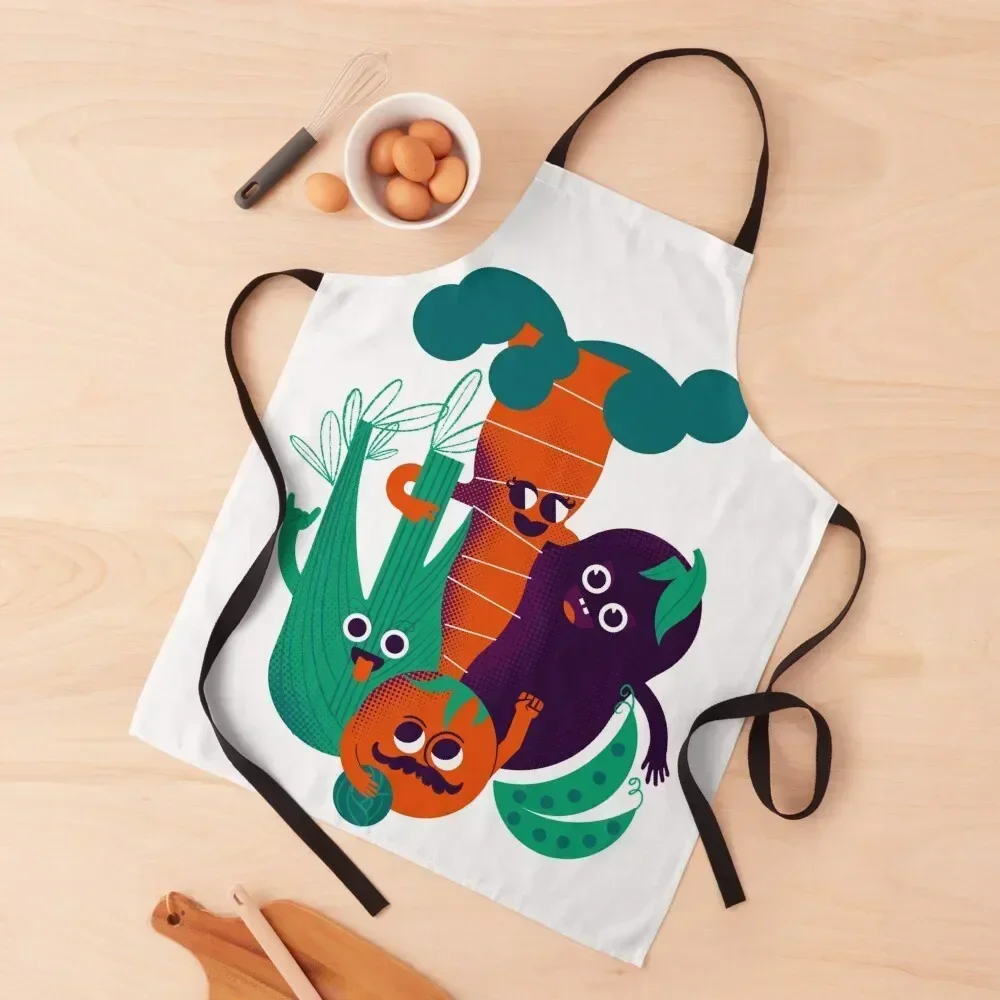 

Veggies Unite! Apron Teacher Kitchen Tools Customizable Kitchen Special Accessories Apron