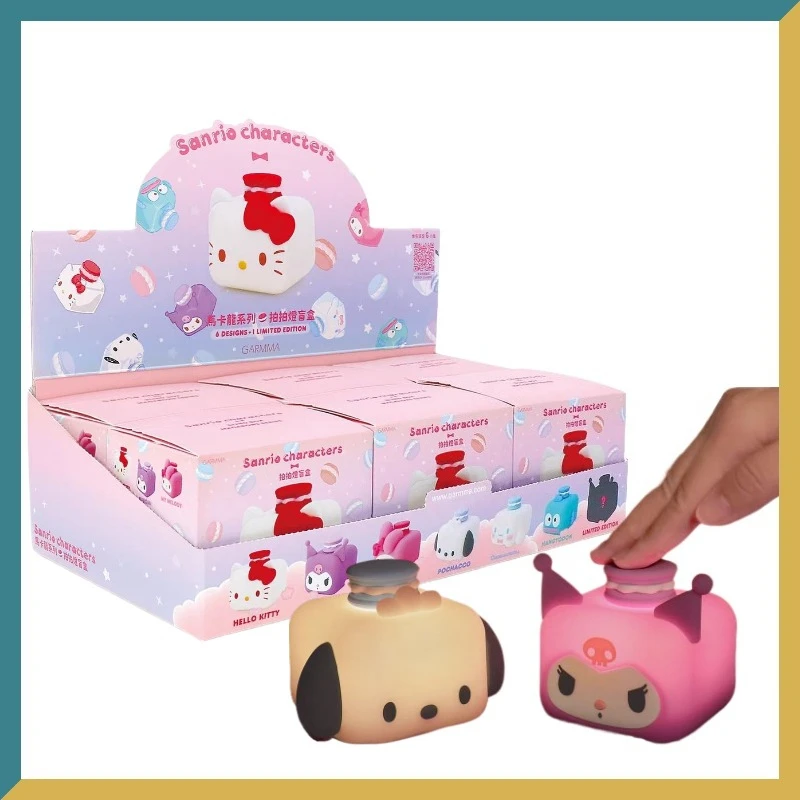 

Sanrio Blind Box Kuromi Melody Cinnamoroll KT Cat Patting Light Nightlight Ornament Type-C Rechargeable Toy Birthday Gift