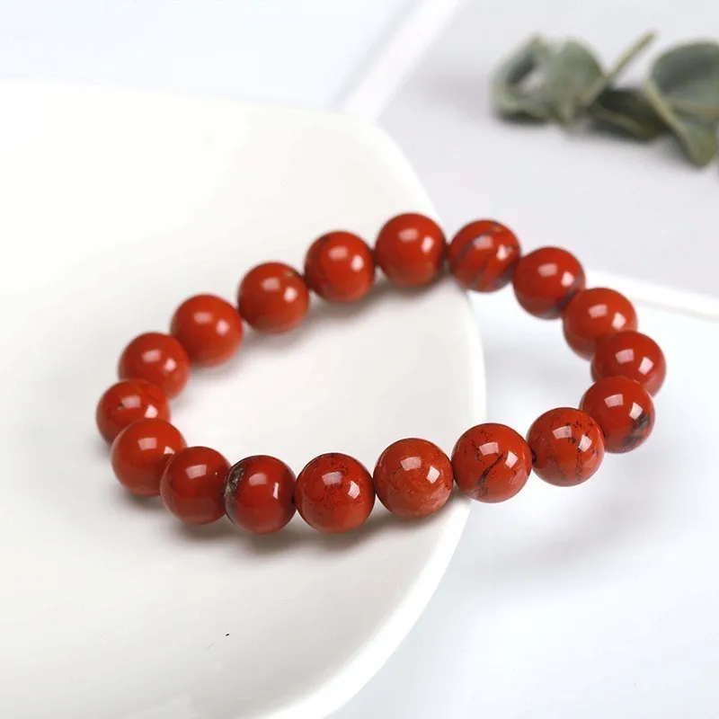 JD Natural Stone Genuine 5A Red Jasper Prayer Beaded Bracelets Women Men Rosary Meditation Bracelets Yoga Jewelry Gift Pulsera