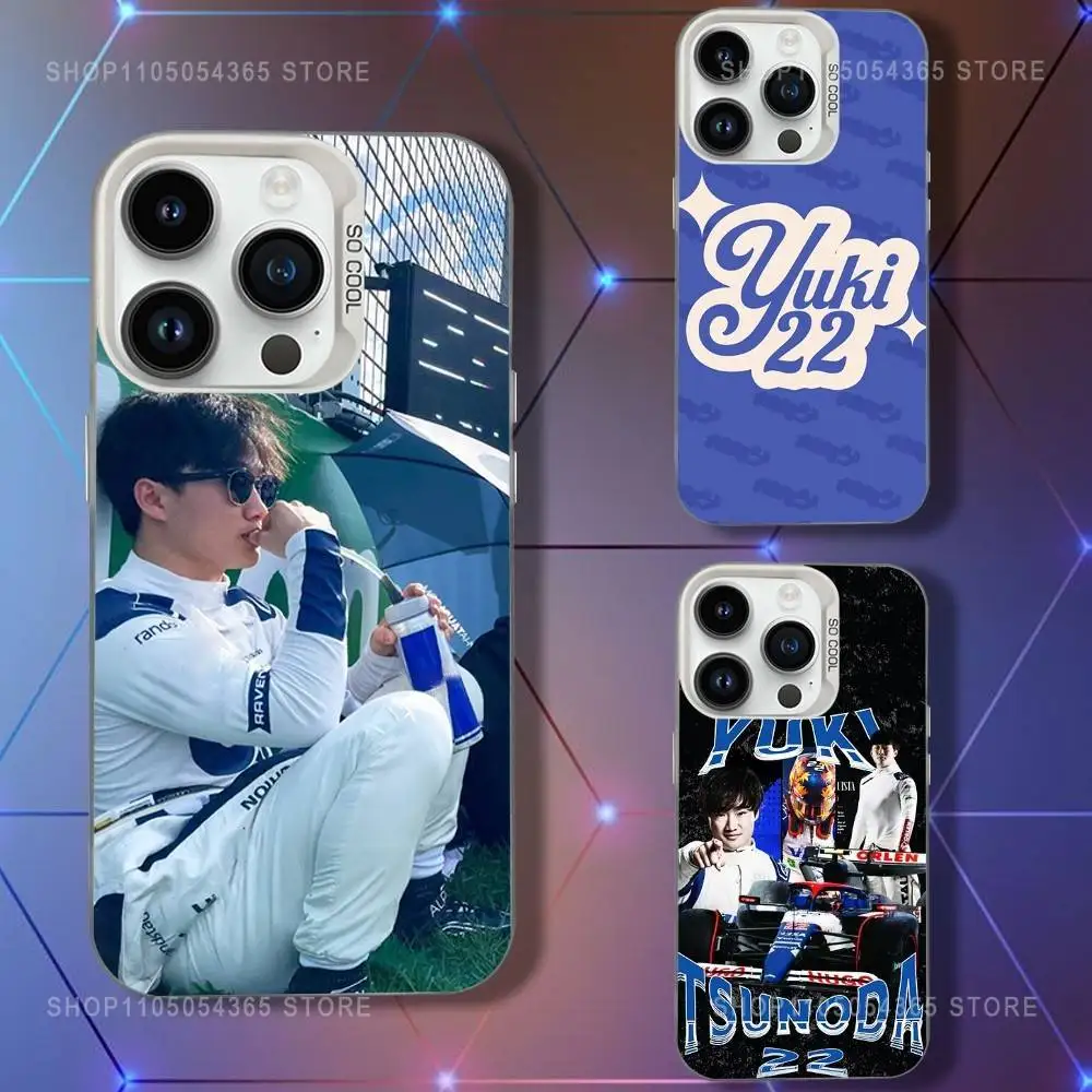 

Y-Yuki Tsunodas 22 Phone Case For iPhone 16,15,14,13,12,11,Pro,XS,Max,Plus,Mini,SE White Candy Matte Shockproof Cover