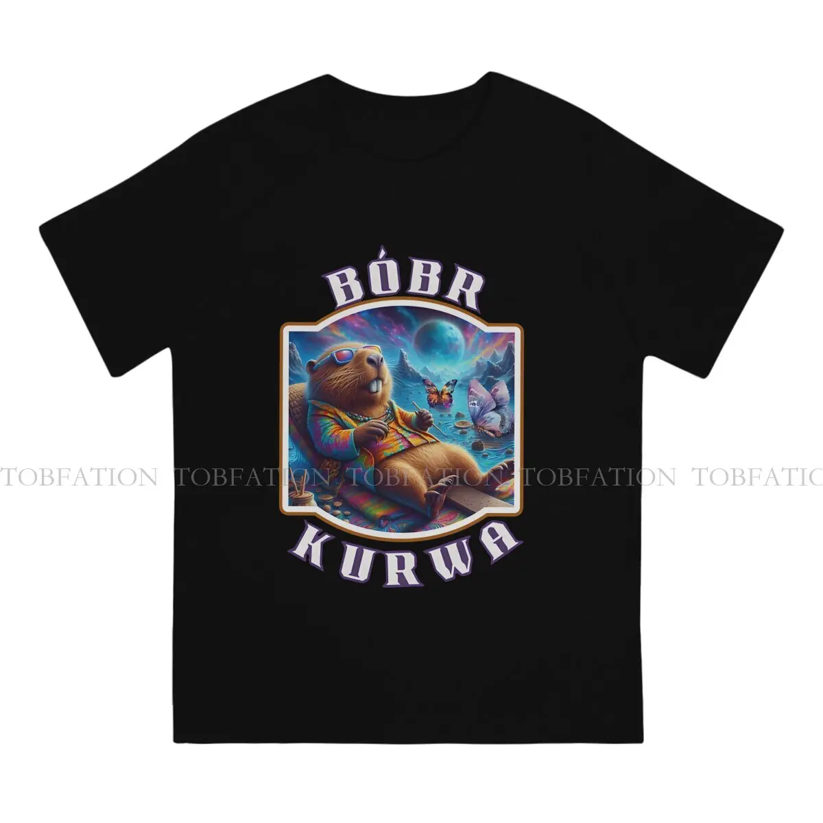 Bobr Kurwa Game Relaxing T Shirt Goth Men's Tees Summer Cotton Clothing Harajuku Crewneck TShirt