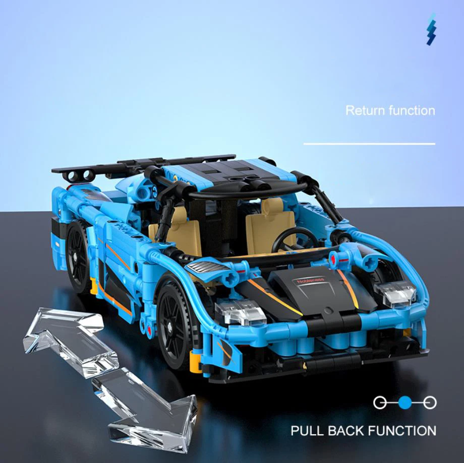 Technical Super Sport Car Agera Building Block Construction Brick Model Pull Back Vehicle Supercar Toy Collection For Gift