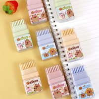 2Pcs Kawaii Capybara Eraser Set – Cute Pencil Erasers For School, Office, Stationery & Gifts
