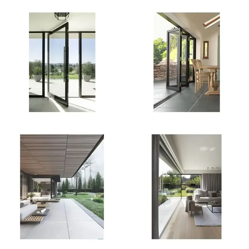 Hot Sale Folding Glass Door Balcony Sun Room Sliding Bifold Office Wall Partition Soundproof Accordion
