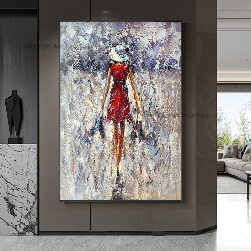 Handpainted Modern Francesco Kiss Wall Art Canvas Painting Lover for Living Room Decor Gift