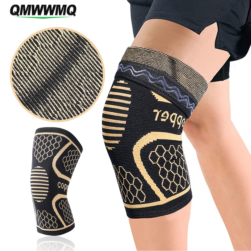 1Pcs Sports Copper Knee Brace for Arthritis Pain Relief & Support knee sleeve Compression for Fitness Workout, for Men Women