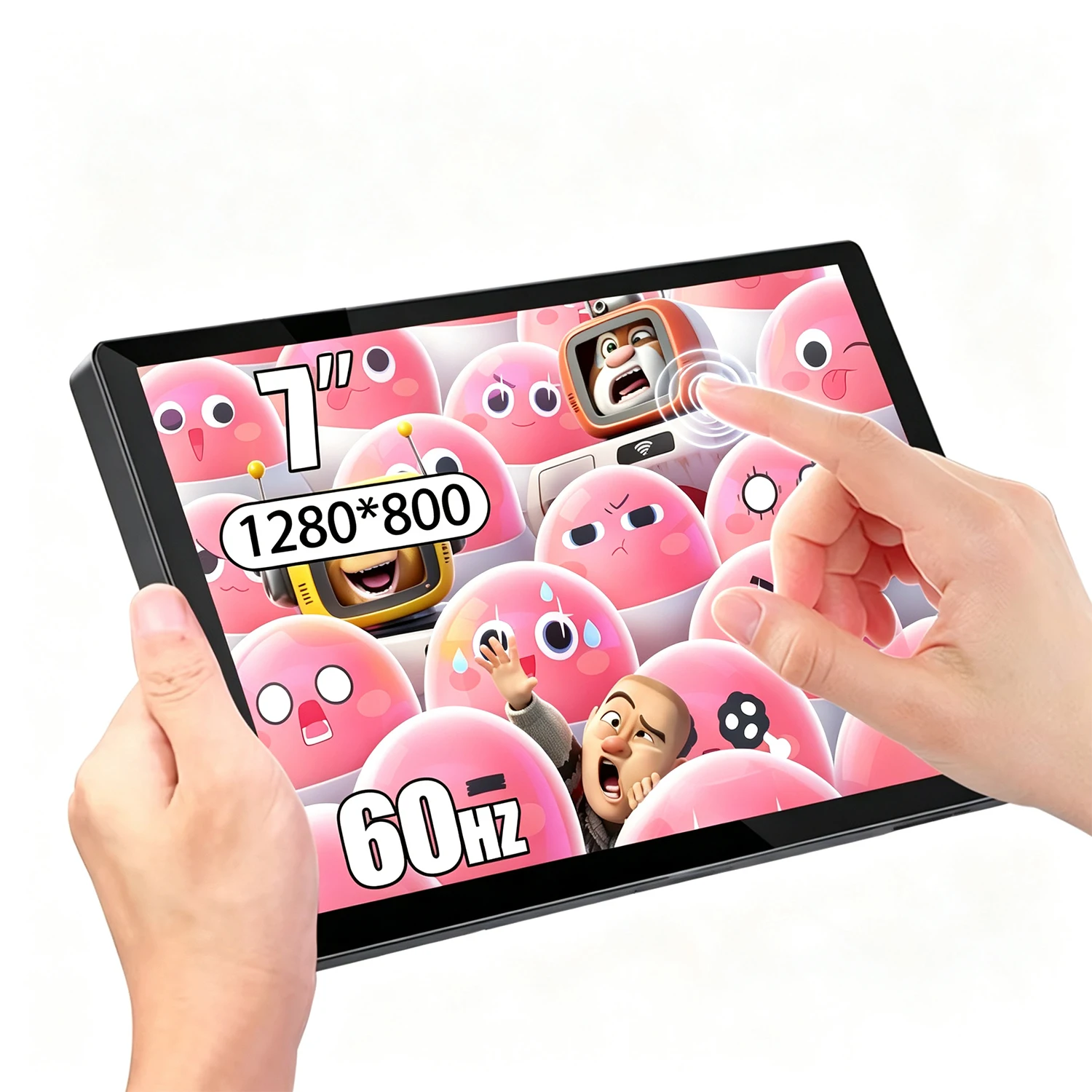 7-inch 1280x800 touch portable display, 60Hz IPS display, Type-C and HDMI interfaces, suitable for gaming and office use