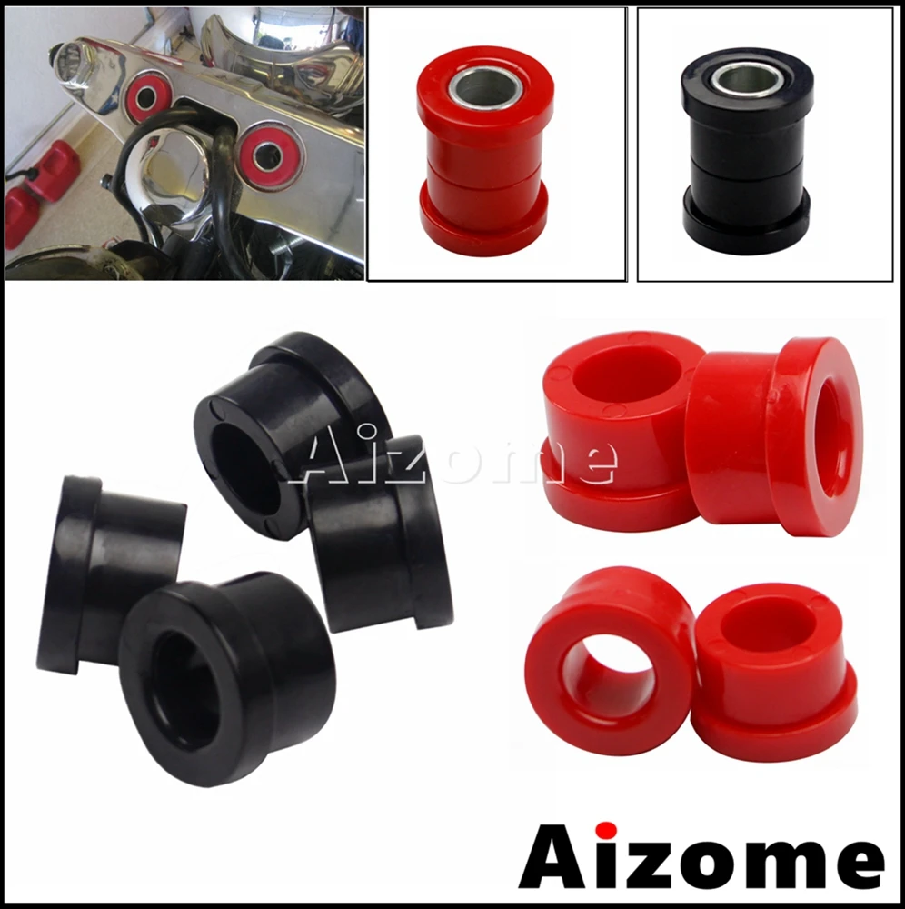 Motorcycle Accessories Red/Black Polyurethane Handlebar Riser Bushings Kits For Harley Softail 1984-2017 FX 1973-1986 FXR 82-00 