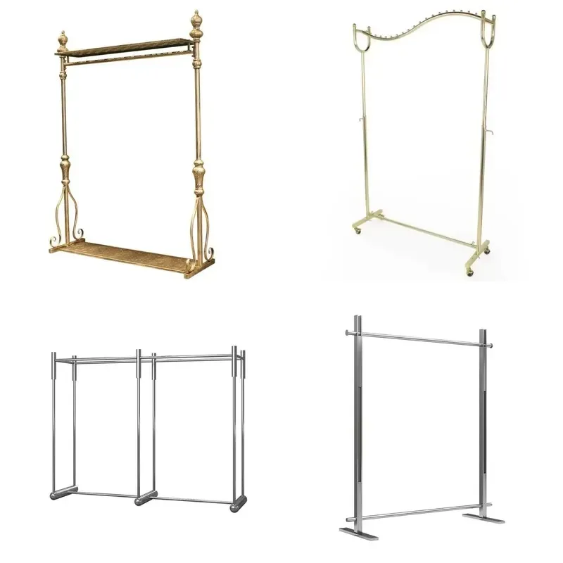 Heavy Duty Stainless Steel Wire Hanger Independent Metal Wardrobe Removable