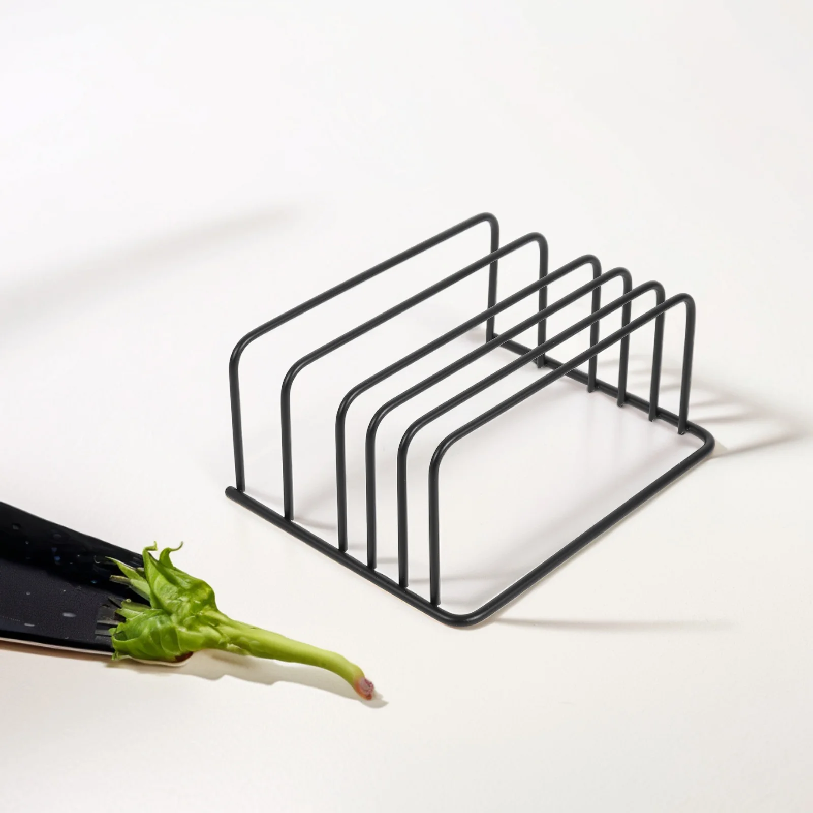 

Countertop Cutting Board Holder Rack Multifunctional Heavy Duty Pot Lid Organizer Space-Saving Kitchen Storage Stand