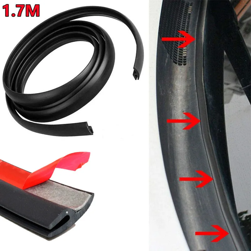 1.7m Car Windshield Panel Moulding Seal Strip H Type Sticker Dustproof Rubber Sealing Strip for Auto Car Dashboard Windshield