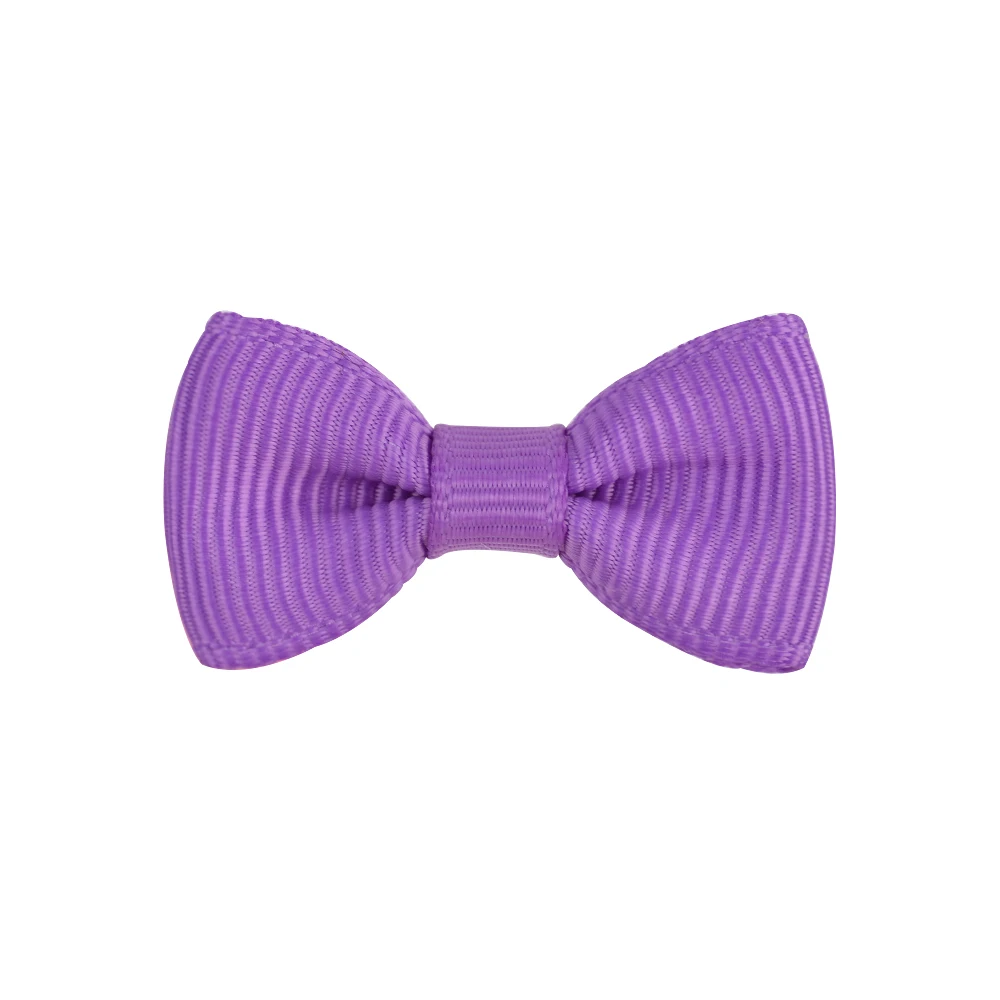 20pcs/lot Solid Color Mini Bows Hair Clips For Kids Girls Grosgrain Ribbon Boutique Hairpins Headwear Hair Accessories