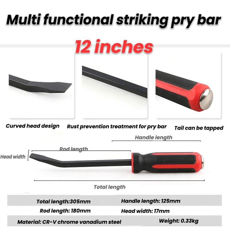 Multi-Function Tire Long Crowbar Motorcycle Lever Tool Spoon Tire Crowbar Hand Removal Tools