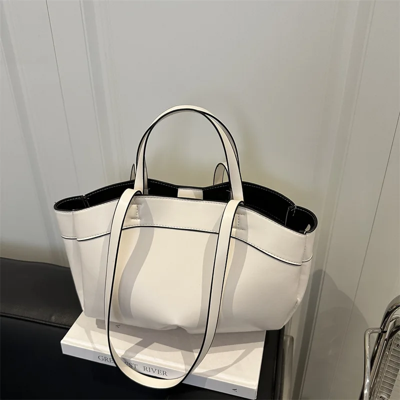 

2025 Summer New Retro Chic Tote Bag - Women's Large Capacity Commuter - Handheld Basket Shoulder Crossbody Bag